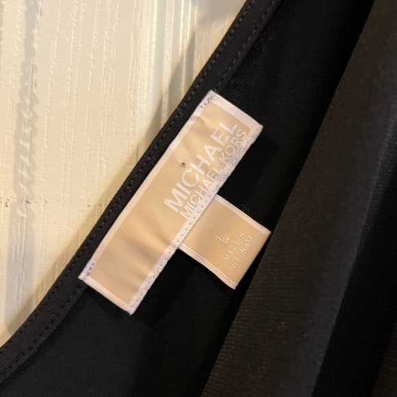 Michael Kors black short romper with chain detail at back. Size large. - Picture 2 of 3
